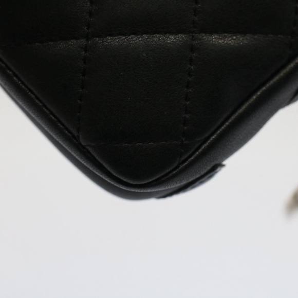 CHANEL Cambon Line COCO Mark Accessory Case Leather Black CC Auth bs7667 - Picture 15 of 16